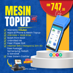 Mesin Topup 4G (Wifi + Support SIM)